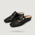 SIENA™ | Sandalias de Cuña Tejidas con Punta Cuadrada